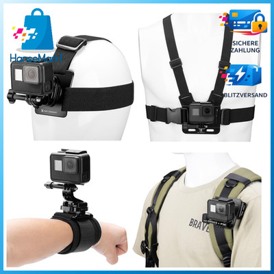 Action Kamera Zubehör Kit Brustgurt Rucksack Halterung 360° für GoPro Hero 8-13