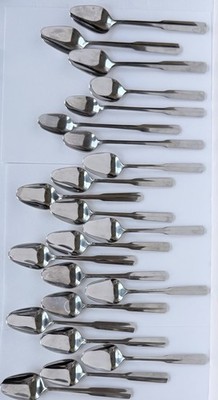 22pc VTG Oxford Hall Stainless Iced Tea Place Soup Spoons Teaspoons OXH102 Ridge