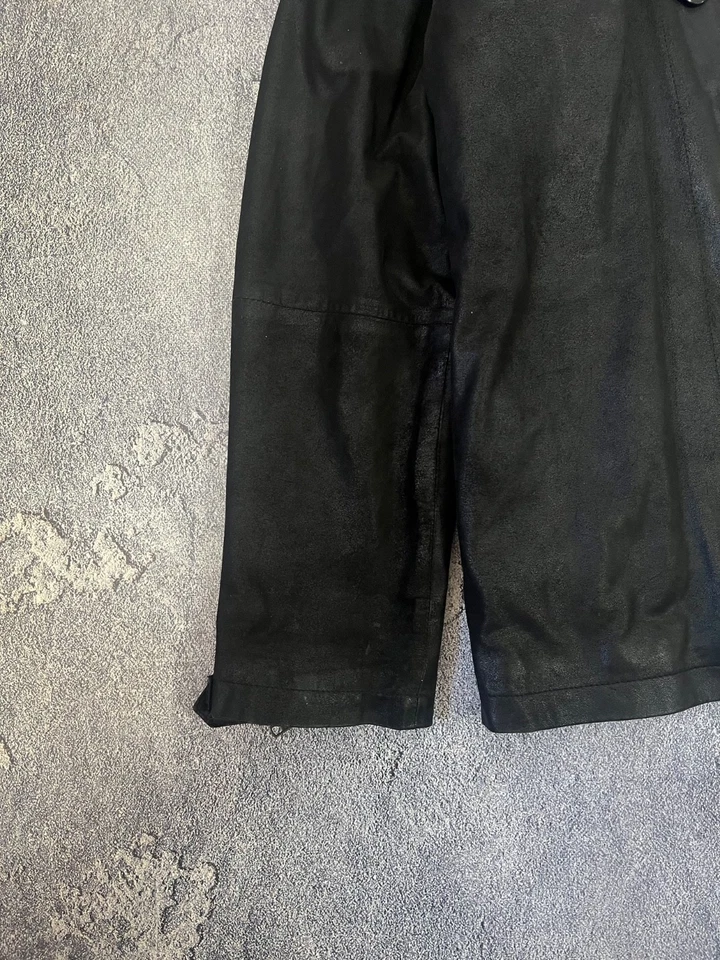 Chaqueta de cuero Alpha Industries vintage años 90 aviación de vuelo EE. UU. negra para hombre talla L Foto 4 de 4