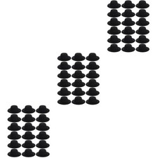 3 Pieces Snowman Hats for Crafts Mini Formal Miniature Black Dolls