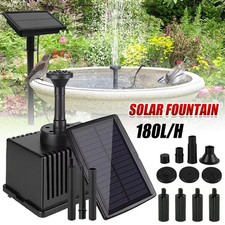 Solar Pond Pump Power Fountain Submersible Water Garden Bird Bath Feature Pool