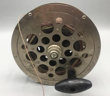 Pflueger Sal-Trout Trolling Fishing Reel #1558 5.5" Single Handle w/Line Vintage