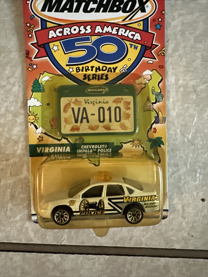 Matchbox Across America 50th birthday Series Virginia Chevrolet Impala Police  - Image 2 of 4