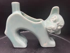 1940's Nelson McCoy Pottery Pastel Matte Blue Stretch Dog Planter