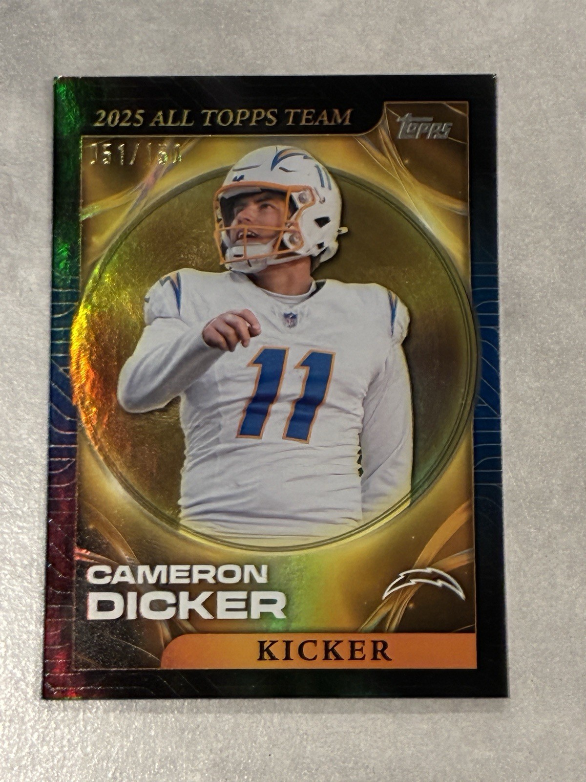 Cameron Dicker 2026 Topps Flagship All Topps Team Insert Chargers /150