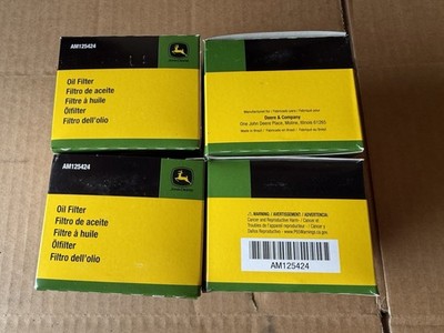 John Deere OEM Engine Oil Filter - AM125424 - 4 Pack