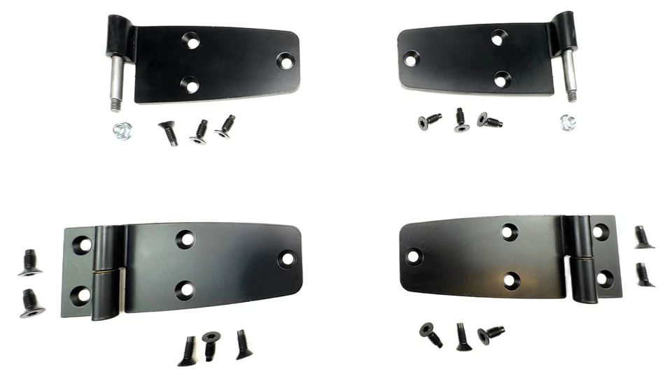 4 bisagras de puerta completa ea y soportes inferiores para Jeep CJ y Wrangler YJ de 1976 a 1993 Foto 3 de 4