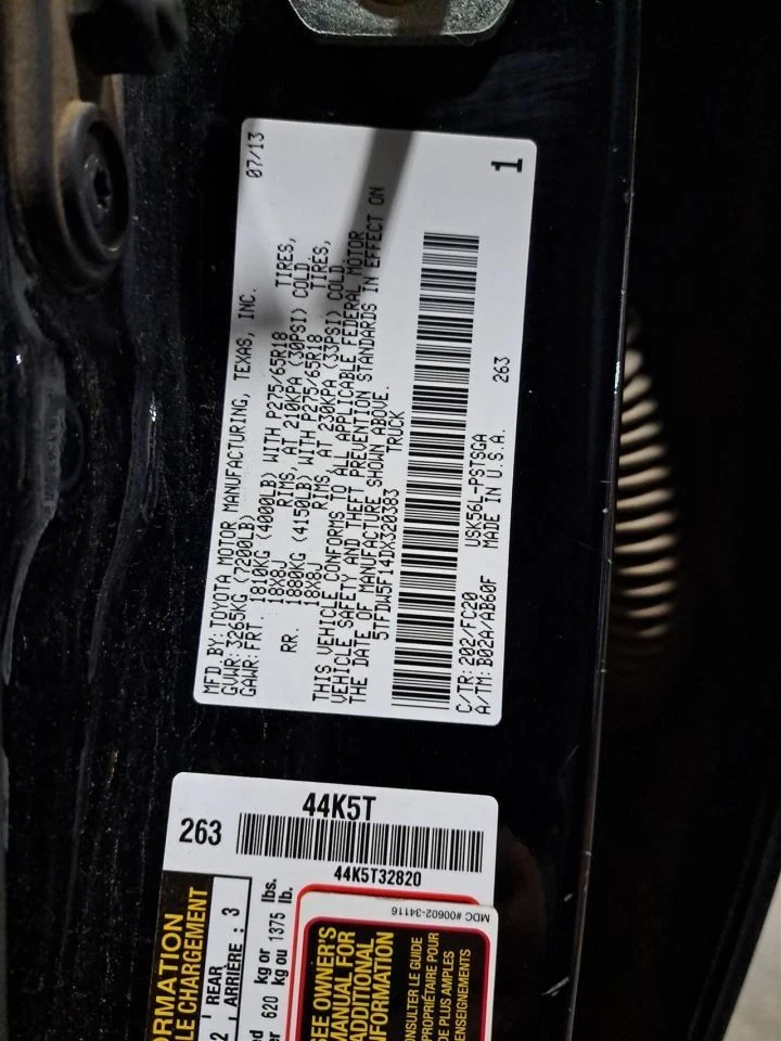 Eje/Cv eje C/V 2013 Tundra Sku#4287688 Foto 3 de 4