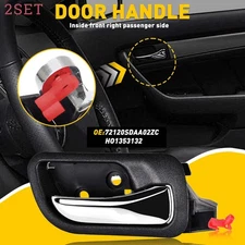 2set Inner Door Pull Handle Front Right Side Car Accessories For 03-07 Honda Acc
