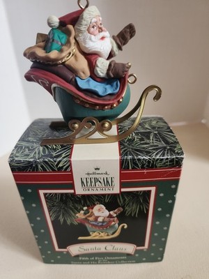 Hallmark 1992 Santa Claus and His Reindeer Collection Christmas Ornament