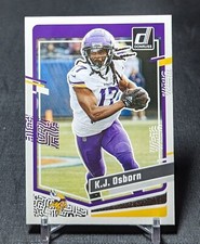 K.J. Osborne 2023 Panini Donruss Football Card Base #195 Minnesota Vikings