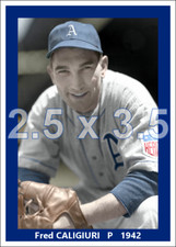 Fred Caligiuri - 1942 Philadelphia Athletics - choose a size - colorized print