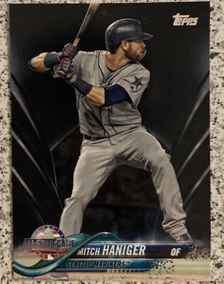2018 Mitch Haniger Topps Update Black Parallel 59/67 #US236 Mariners