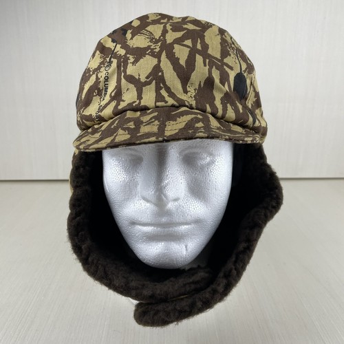 Vintage Columbia Hat Cap Mens Small/Medium Camo Camouflage Ear Flaps Gore-Tex - 第 1/14 張圖片