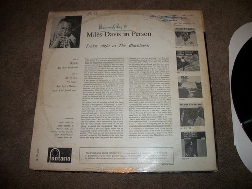 RARE Miles Davis – In Person, Friday Night At The Blackhawk LP - HOLLAND FONTANA - Picture 2 of 2