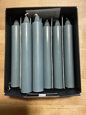 Root Aristas Tapers Open Box  Beeswax 6 Inch Taper Set of 8 Gorgeous Green Color
