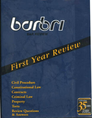 BAR BRI Bar Review First Year Review 9780314142795 | eBay