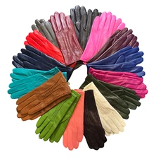 New Womens Premium High Quality Real Super Soft Leather Gloves Lined Winter Warm