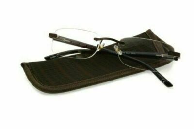 Foster Grant RICK Men's Rimless Reading Glasses (Brown, Black, Gunmetal)
