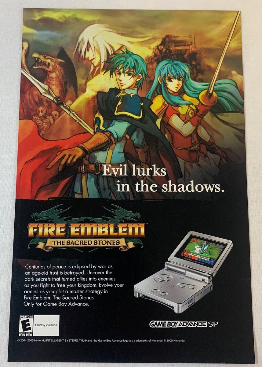 2005 video game ad page ~ FIRE EMBLEM THE SACRED STONES | eBay