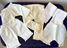 FIVE (5) SETS OF PANTALOONS, MIXED SIZES, FABRICS AND CONDITIONS.  CLEARANCE!!