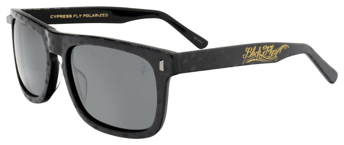 NEW Black Flys Sunglasses CYPRESS HILL FLY SHINY BLACK POLARIZED