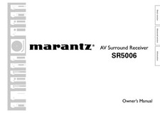 Marantz SR5006 Ricevitore Manuale Istruzioni Proprietario