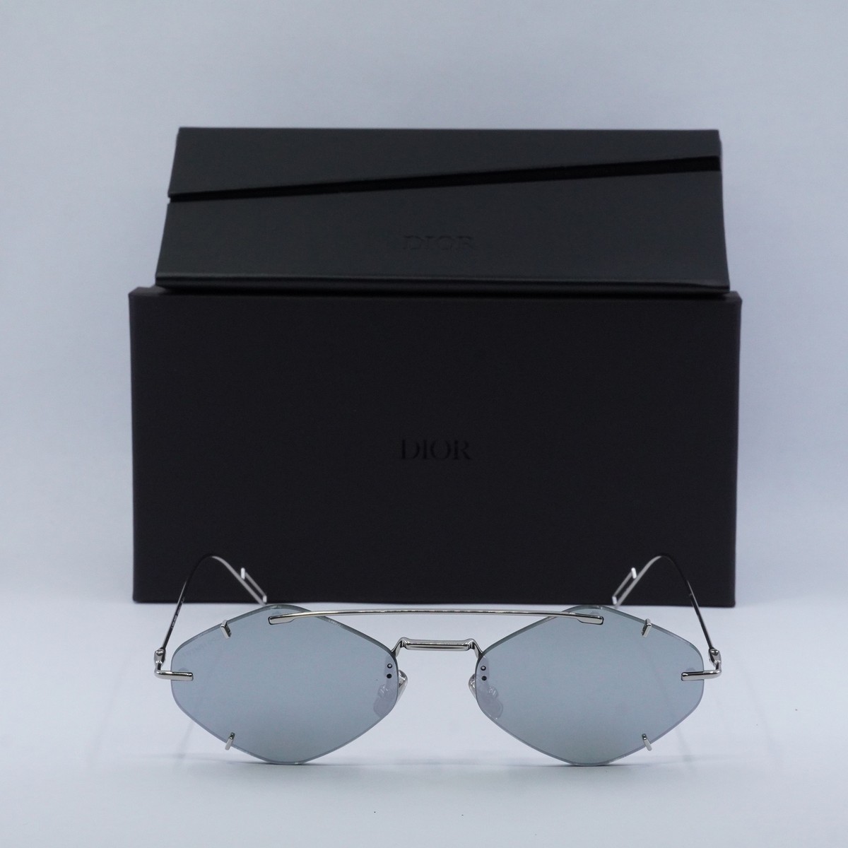 DIOR ネック New DIOR DIORINCLUSION 010/0T Palladium/Silver Mirror 55-18