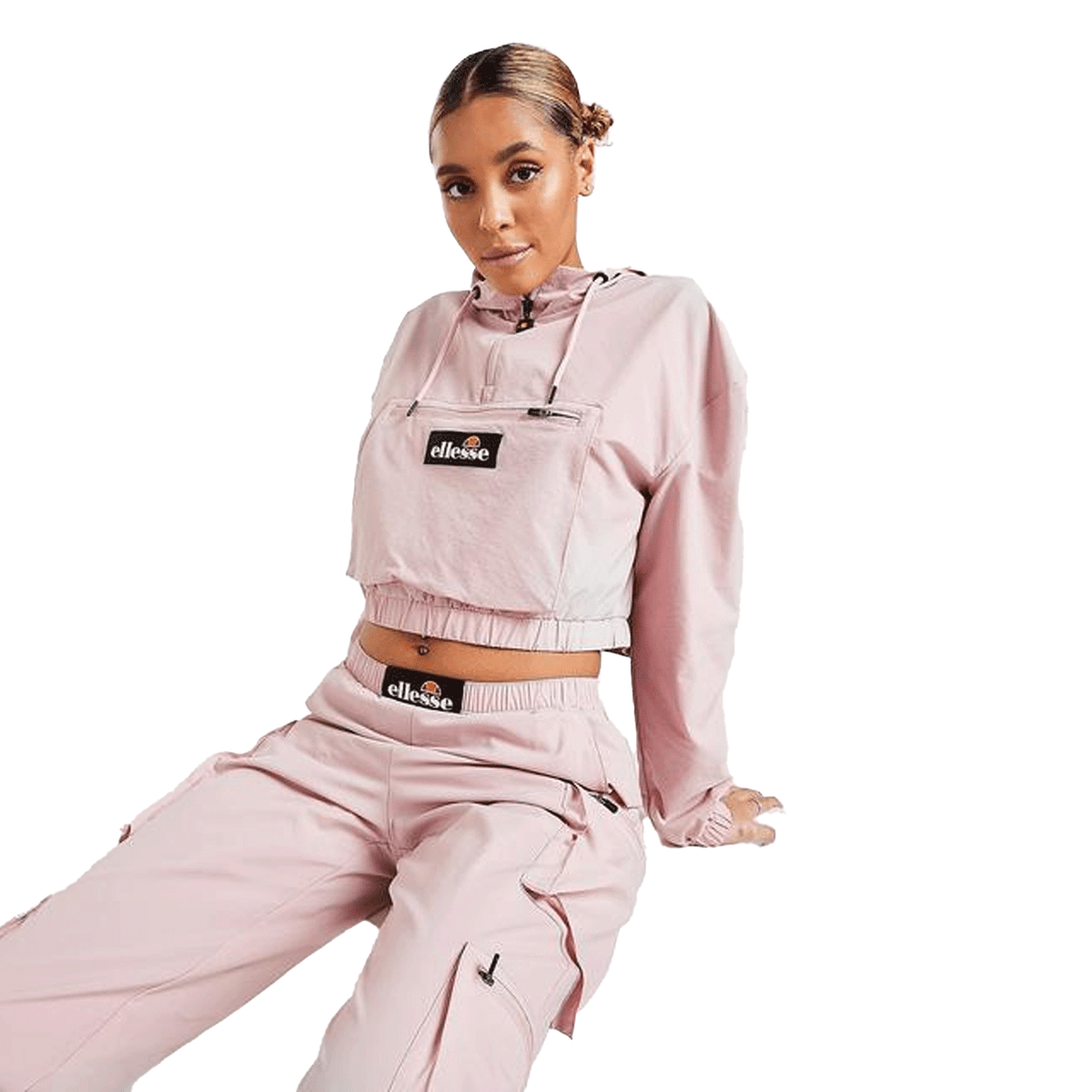 Padded Jacket Pink Ellesse Windbreaker Womens Ellesse Womens Woven