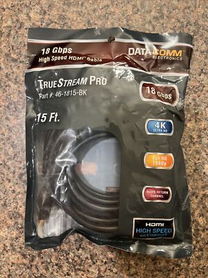 Data Comm TrueStream Pro 18 Gbps HDMI Cable with Ethernet (15 Feet) #46 ...