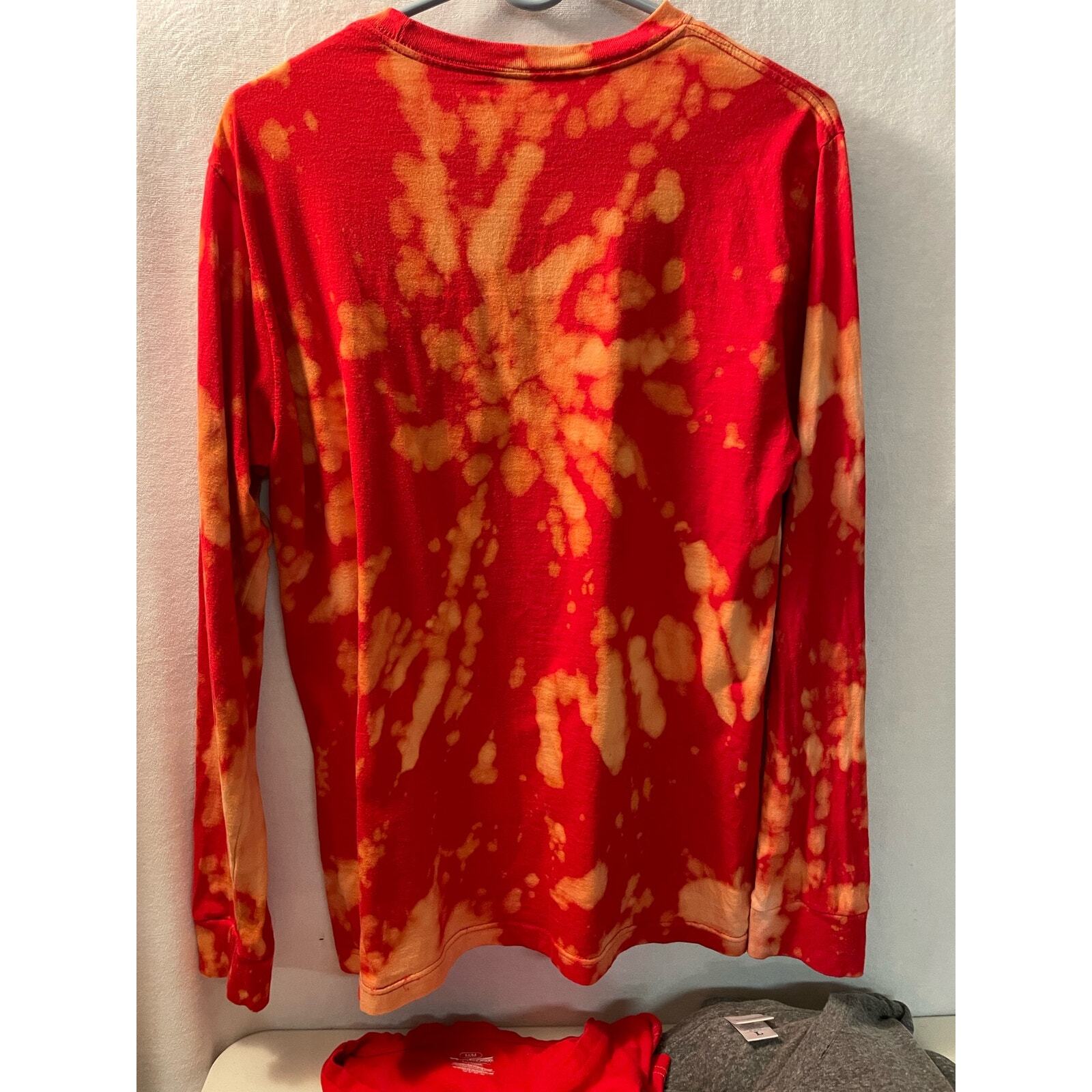 Ohio State Women long sleeve Nike T-shirt Medium tied Dye Red thumbnail 3