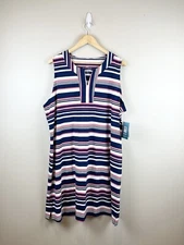 Coolibar UPF 50+ Women's 2XL Oceanside Tank Dress Striped Beach Summer NWT