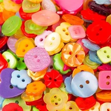  1 Bottle (Approx. 400Pcs) Handmade Candy-Colored Children's Clothing Buttons, 
