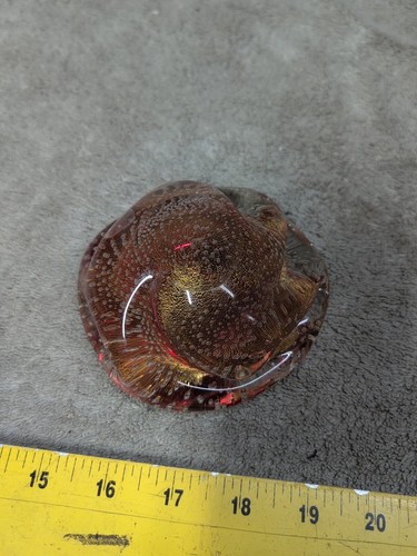 Una ciotola vintage Archemede Seguso vetro artistico di Murano rosso rubino 5 pollici e 4 in dia - Foto 3 di 9