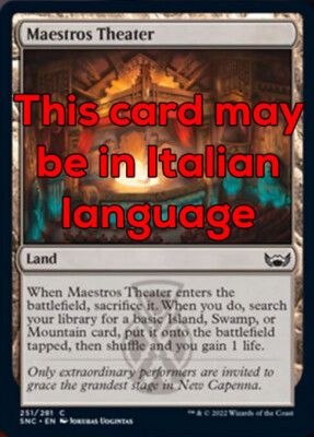 MTG MAESTROS THEATER FOIL EXC - THEATRO DEI MAESTRO 251 - SNC - MAGIC