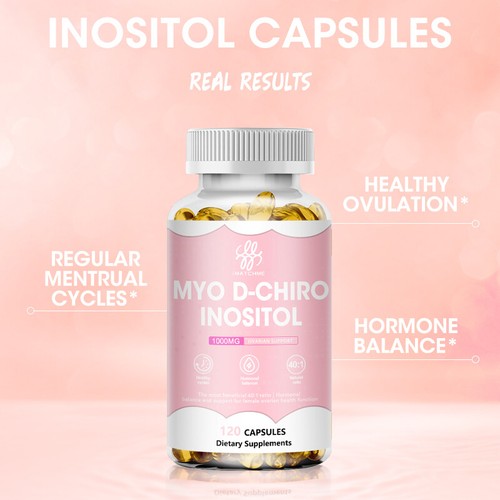 Suplemento de mioinositol y D-chiro inositol apoyo al equilibrio hormonal 120 cápsulas