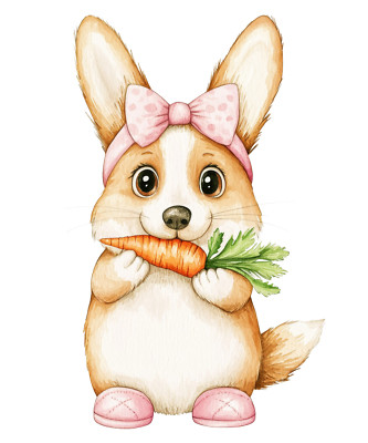 XXL 30X30 Autoaufkleber Hund als Osterhase Aufkleber