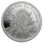 1 oz silver cannabis end the war on freedom BU .999 pure 420 weed silver shield!