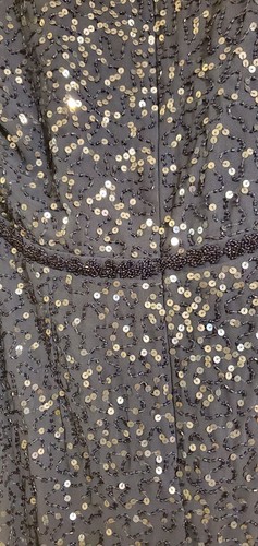 Mac Duggal Sequin Embellished Midi Dress. Midnight Blue . Size 8 - Picture 24 of 24