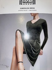 Wolford Esmeralda Dress Color: Dark Green / Black Size Large 52860