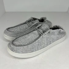 Solemates Mens Gray Lightweight Comfort Low Top Canvas Size 10 Slip On Shoes