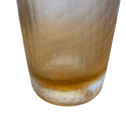 Murano Glass Vase Battuti Series Carlo Scarpa Style Tobacco Color 14" 10 Lbs - Picture 5 of 6