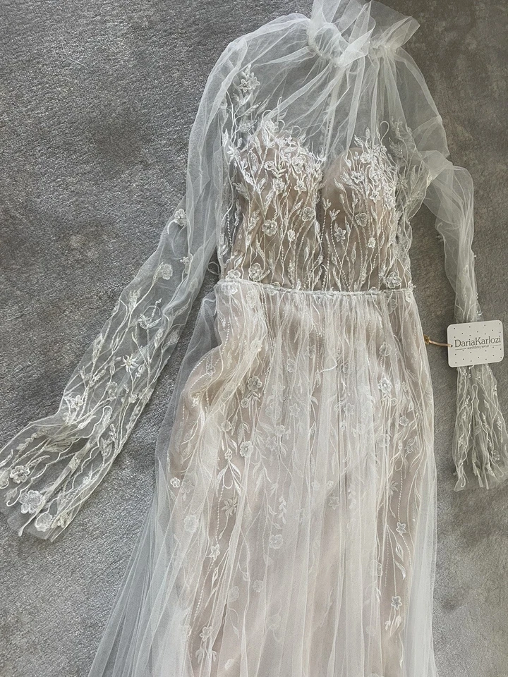 POLLARDI FRAGILITY Wedding Dress 08146.00.17 transparent dress, US 8, UK 10 - Image 2 of 4