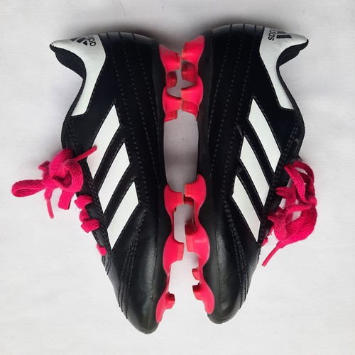 *Adidas Girls Cleats 11 K Black, Pink, and White Soccer Softball Kid's Footwear - Picture 6 of 8