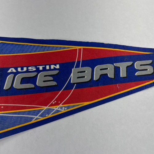 Vintage Austin Ice Bats Hockey Team USA Made Souvenir Felt Pennant 30" AHL NHL - Picture 3 of 5