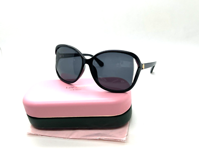 NEW KATE SPADE GLORIANN/F/S 205IR BLACK / GRAY Sunglasses 59 