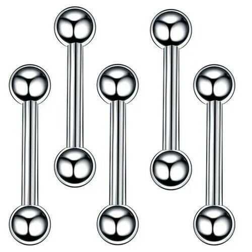 PIERCING BILANCINO BARBELL IN ACCIAIO CHIRURGICO 6/ 12/ 20 mm PERSONALIZZABILE - Immagine 2 di 4