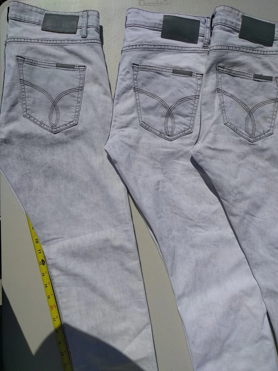 3 LOT Calvin Klein Jeans Men s Sculpted Slim Jeans white 33x32