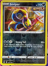Seviper Reverse Holo Rare - 102/198 - Chilling Reign Pokemon 2021