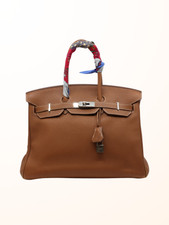 Hermes Birkin 35 Brown Leather Bag